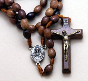 Brown Wood Rosary from Brazil