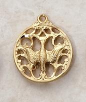 14KT Gold Holy Spirit Medal as Confirmation Gift