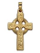 small 14KT Gold Celtic Knot Cross Pendant