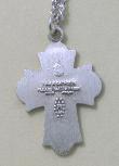back of sterling silver First Communion 4-way medal