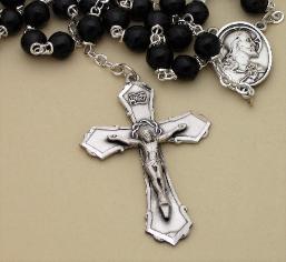 Image of Black Cocoa Bead Men's Rosary