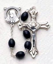 Black oval wood Rosar as part of Gift Set.