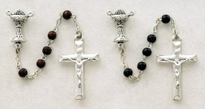 Boy's Wood Bead First Communion Rosaries