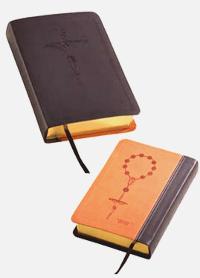 Black and Tan Catholic Bible NAB with Librosario Decade Cover