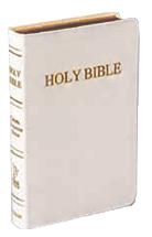 Image of the Catholic Companion Edition of the NAB with white leather cover
