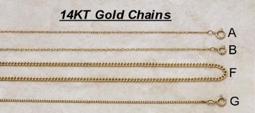 Solid 14KT Gold Chains