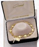 Image of Gold Heart Catholic Rosary Bracelet by Creed