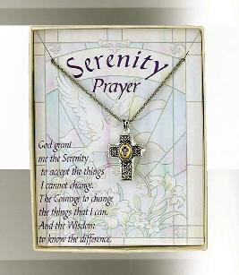 Cross Shape Serenity Prayer Locket
