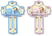Image of Blue & Pink Resin Baptism Crosses