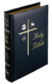 Image of the Family Life Edition of the New American Bible with Navy Cover