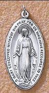 Miraculous Medal Sterling Silver - Men's