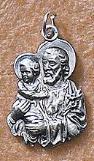 Catholic Religious Medal - St. Joseph and Jesus