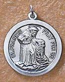 St. Francis Medal - sterling silver