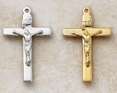 Image of Sterling Silver and Gold over Sterling Silver Crucifix Pendants by Creed