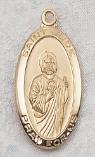 Gold over Silver St. Jude Medal, oval