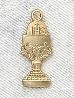 Gold over Sterling Silver First Communion Medal with Chalice shape