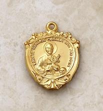 22KT Gold over Sterling Silver St. Gerard Medal