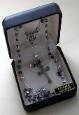 Hematite heart First Communion Rosary in Deluxe Gift Box