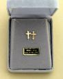 Image of Gold Budded Cross Earrings in Gift box