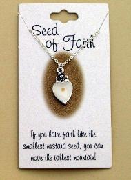 Image of Heart Shaped Mustard Seed Necklace