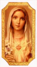 Immaculate Heart of Mary Florentine Plaque - Roman Catholic Art and Home Decor items Page