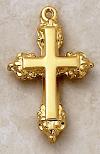 Solid Gold Cross Pendant by Creed for Catholic gold jewelry page