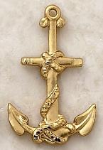 Solid Gold Mariners Cross Pendant by Creed 