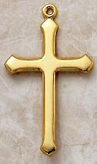 solid 14KT Man Gold Cross Pendant by Creed 