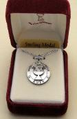 Sterling silver traditional First Communion Medal gift box
