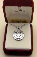 Sterling silver traditional First Communion Medal gift box