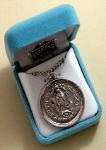 Large Sterling Silver Our Lady of Guadalupe Medal with gift box