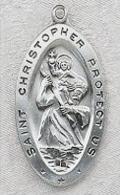 large Pewter St. Christopher Medal