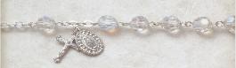 Clear Crystal Rosary Bracelet