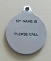 Reverse side of St. Francis pet medal dog tags