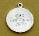 Rhodium plated charm engraved for Personalized First Holy Communion Rosary