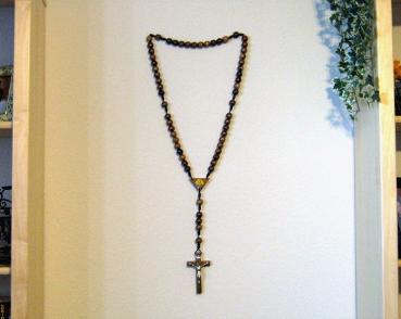 Immaculate Heart of Mary Wood Wall Rosary