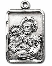 Sterling Silver St. Joseph Medal - front image