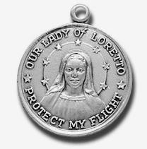 Sterling Silver Our Lady of Loretto Medal