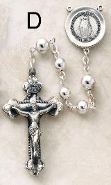 Image of 6mm All Sterling Silver Rosary by Creed