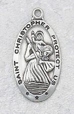 Sterling Silver St. Christopher Medal