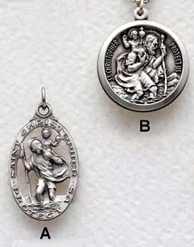 Sterling Silver St. Christopher Medals by Singer