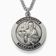 Sterling Silver St. Matthew Patron Saint Medal