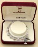 White Venetian Glass First Communion Bracelet as part of Girls Catholic First Communion Gift Special