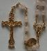 Gold Rose Quartz Bead Catholic Rosary