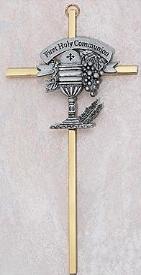 Brass Chalice First Communion Cross