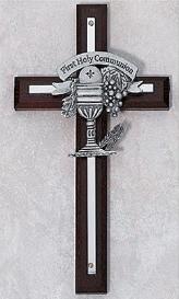 Cherry Wood First Communion Cross
