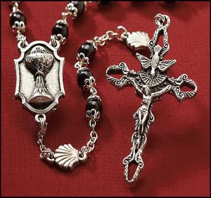 Black RCIA/Reconciliation Rosary - First Communion Rosary, First communion Rosary Box, RCIA Rosary, Wedding Rosary