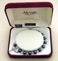 Sterling Silver & Hematite Rosary Bracelet