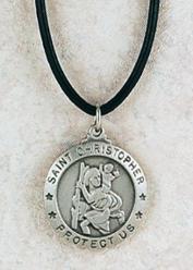 Pewter St. Christopher Medal with engravable back