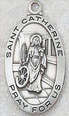 St. Catherine of Alexandria Medal - Sterling Silver Patron Saint